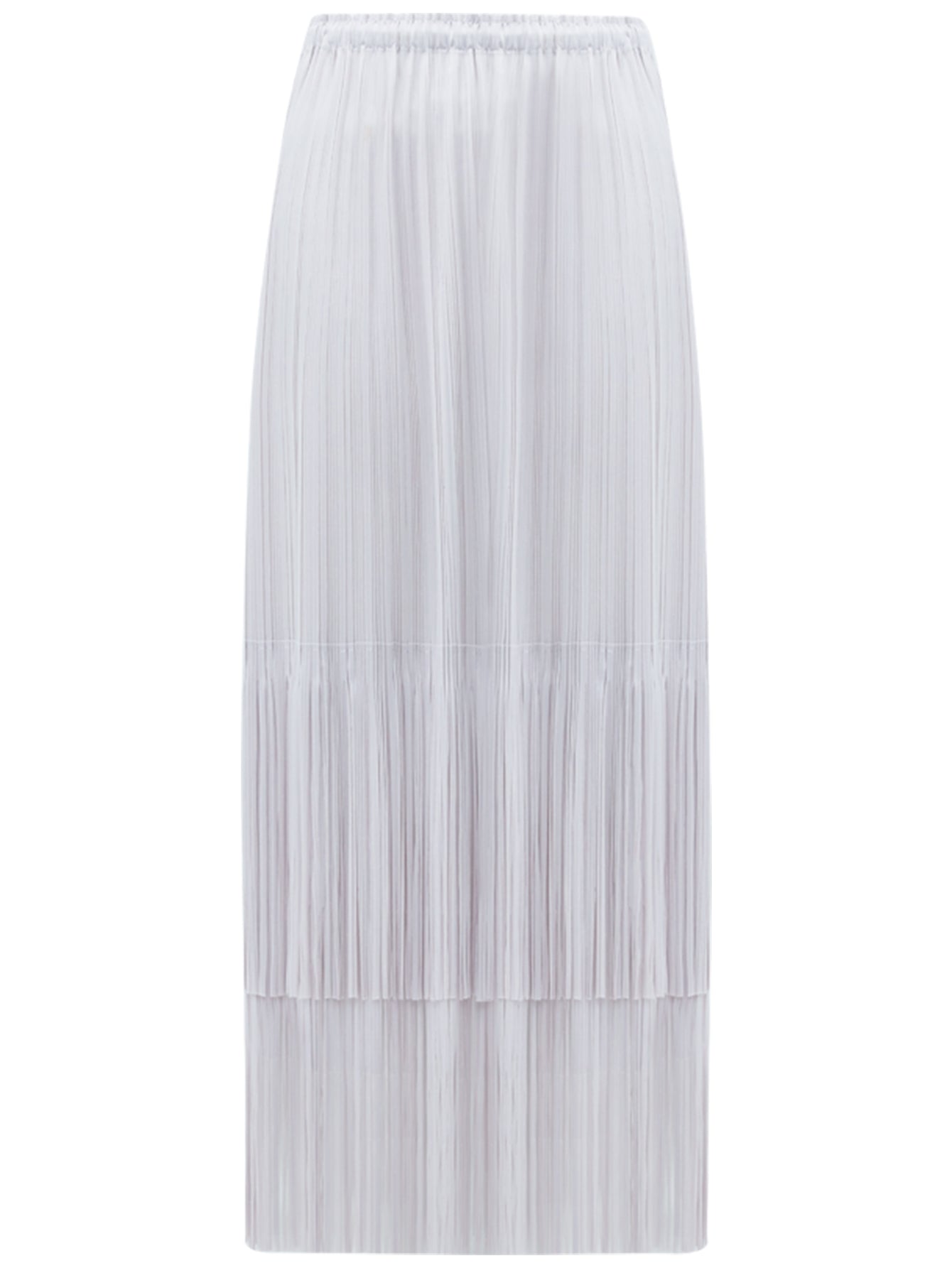 Dreamy Feminine Lilac Pleated Midi Skirt