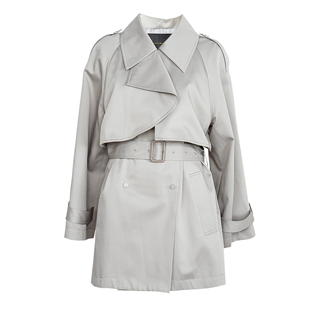 Effortless Mid-Length Gray Trench Coat