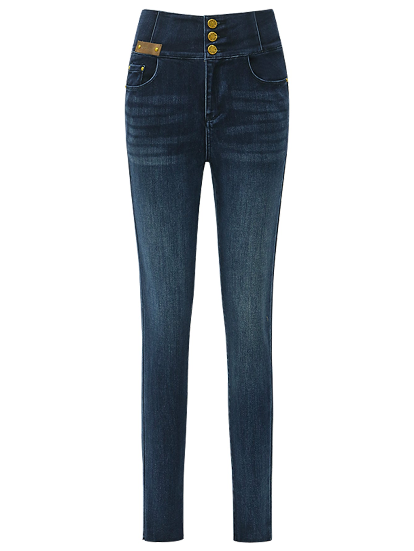 High Waist Skinny Jeans Navy